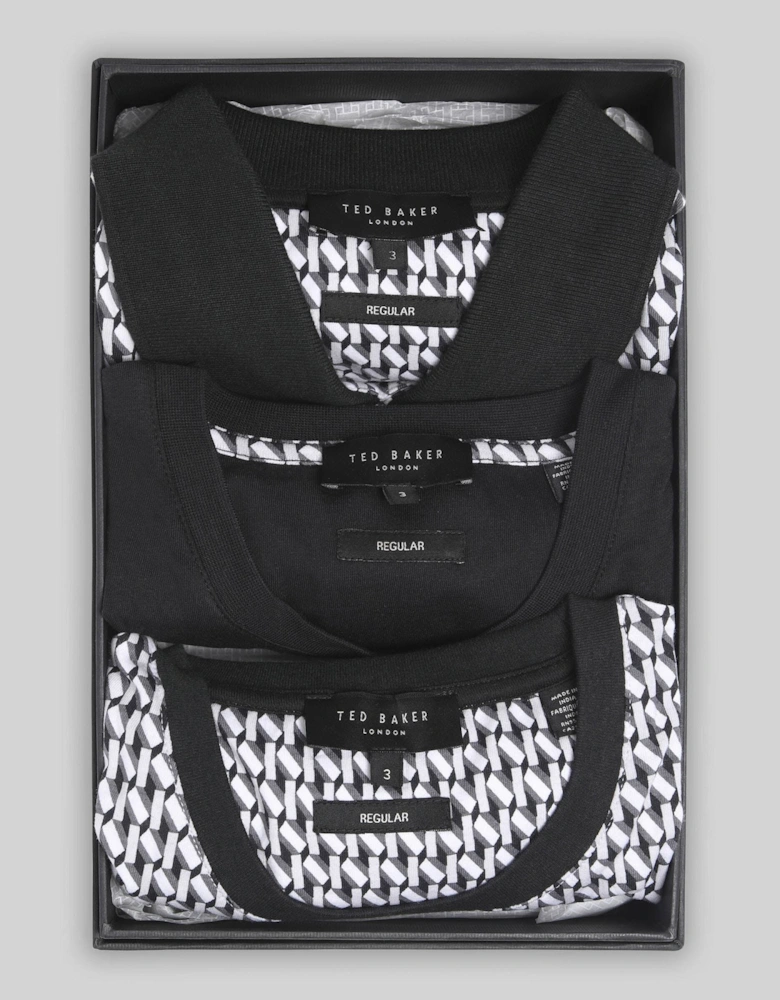 Sangs Mens 3-Pack T-Shirts - Black