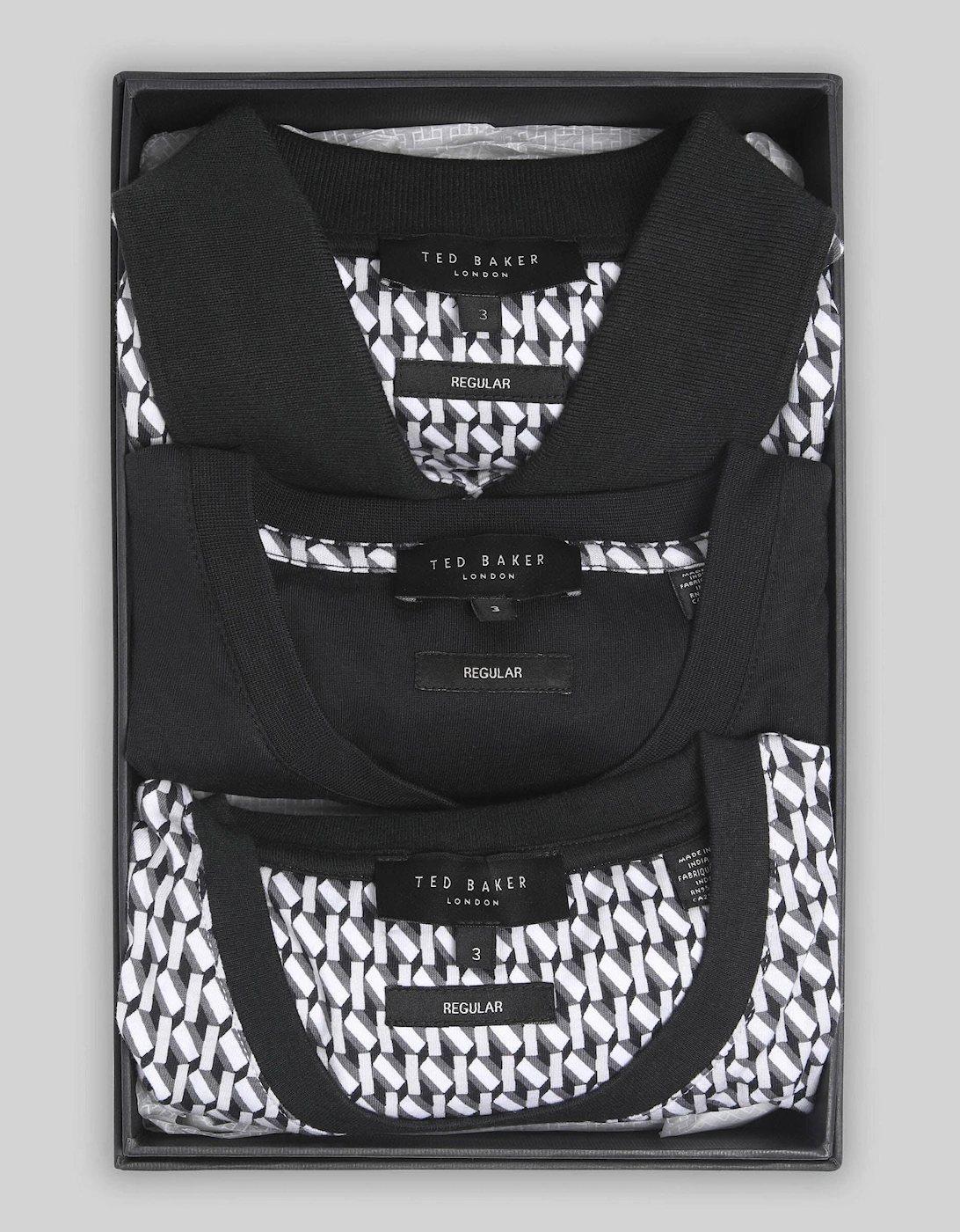 Sangs Mens 3-Pack T-Shirts - Black, 4 of 3