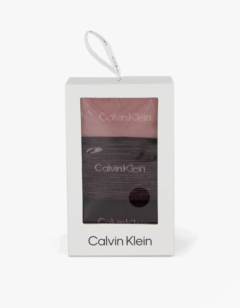 3 Pack Giftboxed Womens Crew Socks Burgundy