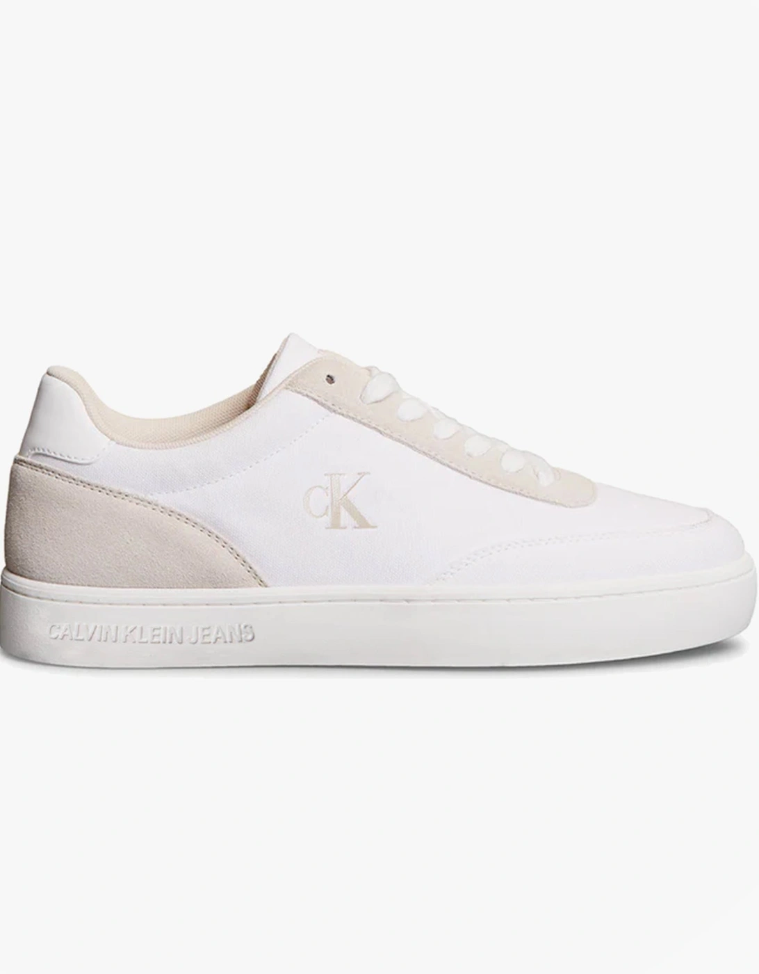 CLASSIC CANVAS Mens Trainers Bright White/Eggshell, 6 of 5