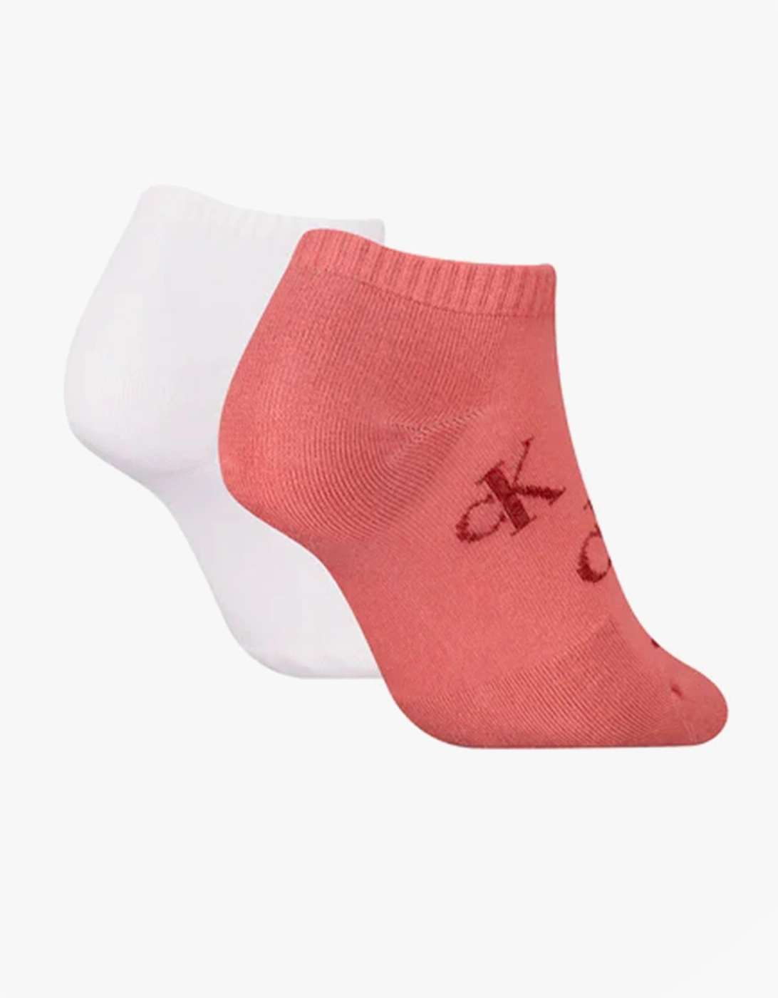 2 Pack Trainer Womens Ankle Socks Pink/White