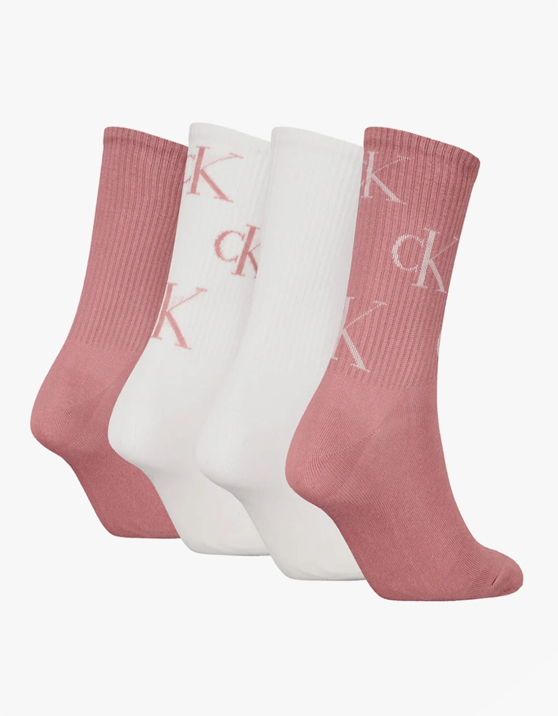 4 Pack Giftboxed Trainer Womens Crew Socks Pink Combo