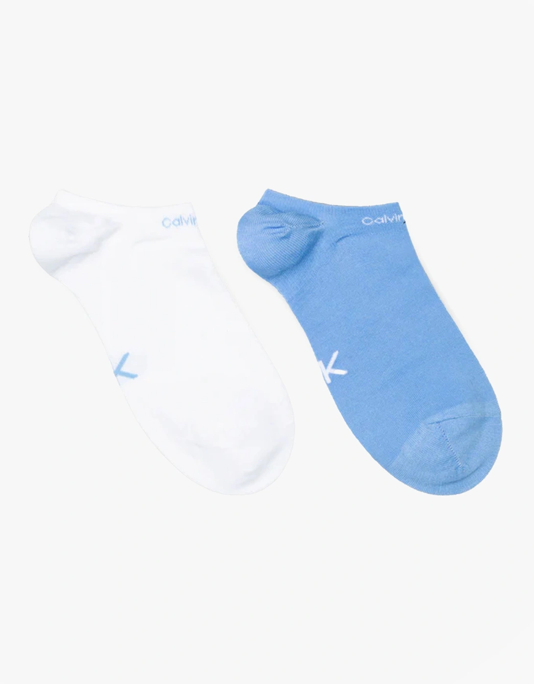 2 Pack Womens Ankle Trainer Socks Blue Combo, 3 of 2