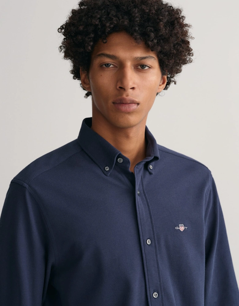 Mens Regular Jersey Pique Shirt