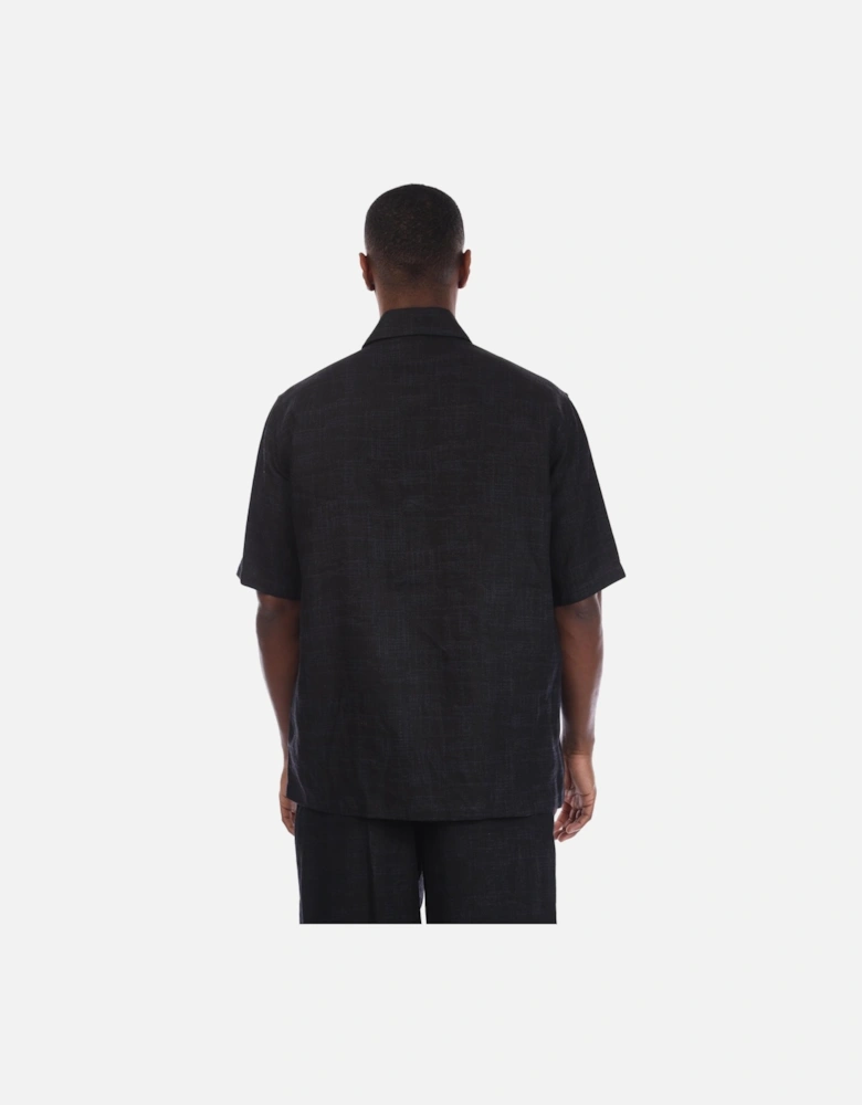 90s Logo Linen Bowling Shirt