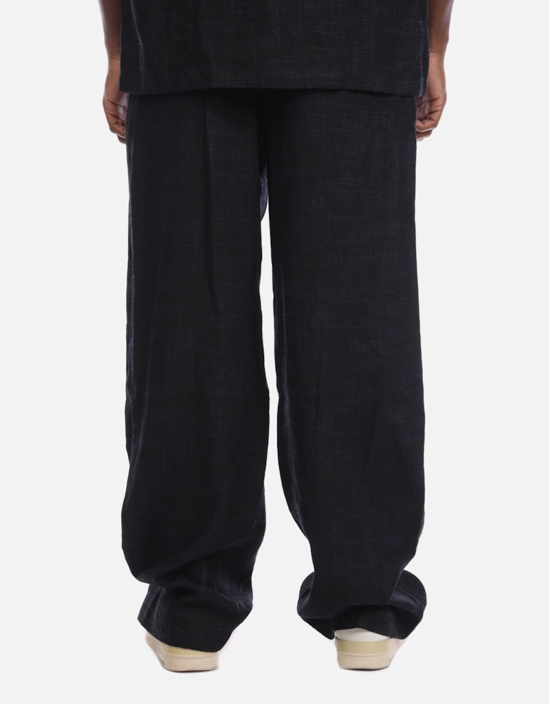 90s Logo Linen Baggy Tapered Pants