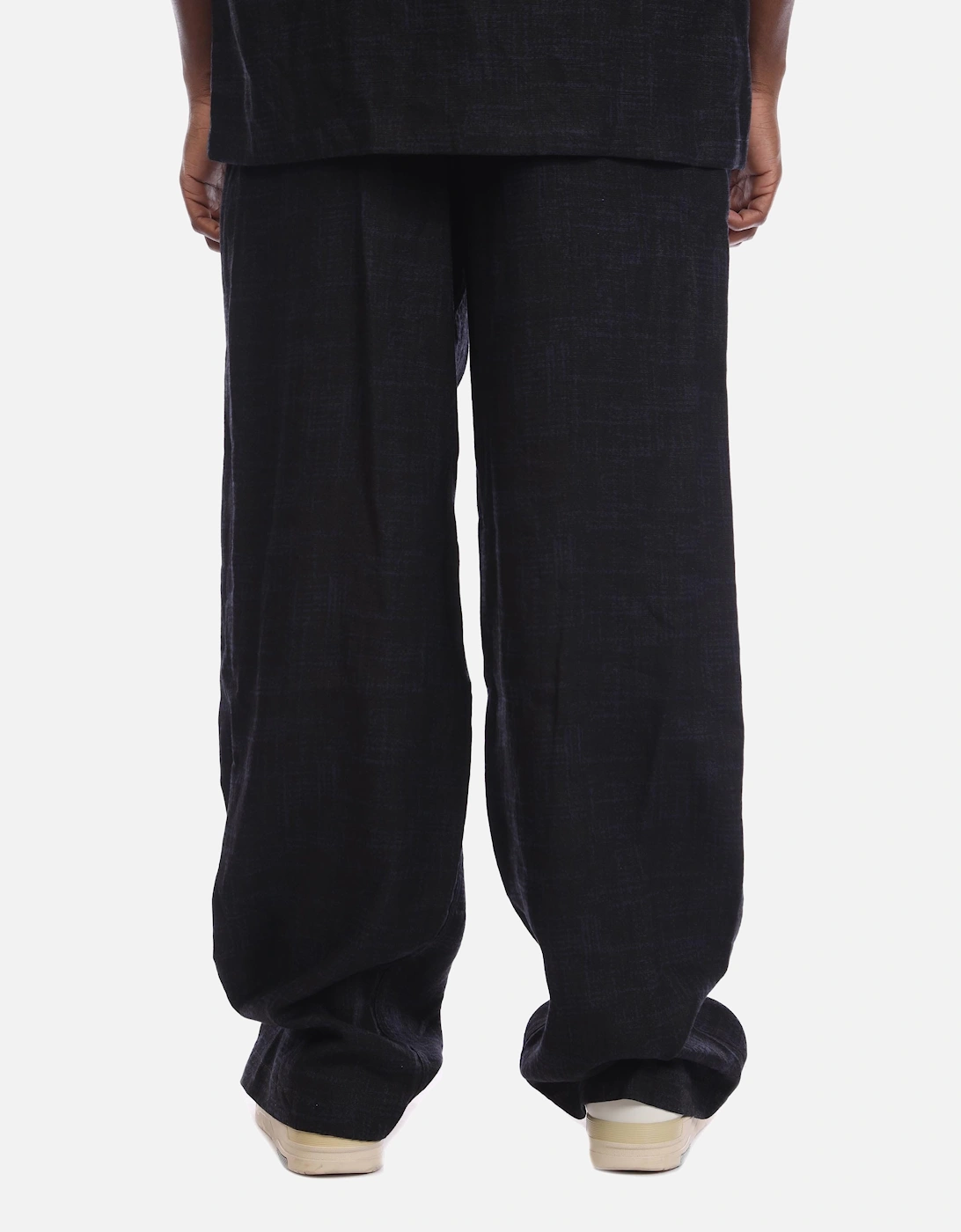 90s Logo Linen Baggy Tapered Pants