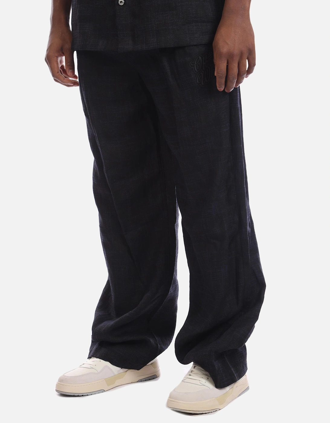 90s Logo Linen Baggy Tapered Pants, 4 of 3