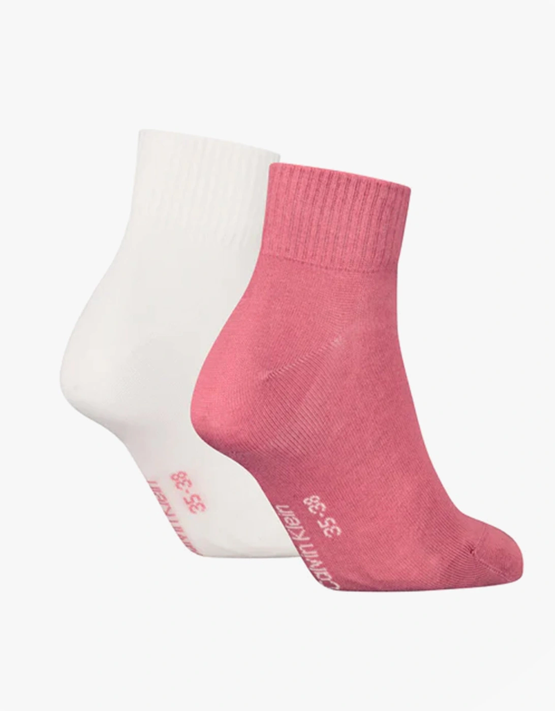 2 Pack Logo Trainer Womens Ankle Socks Pink