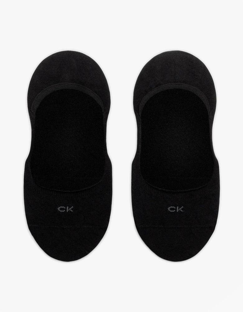 2 Pack Womens Invisible Socks Black