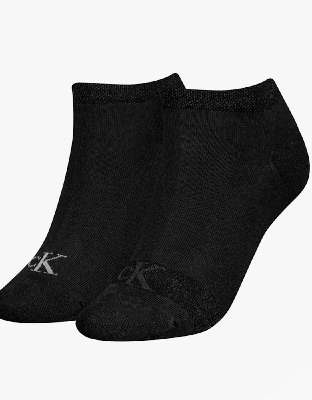 2 Pack Trainer Womens Ankle Socks Black, 5 of 4