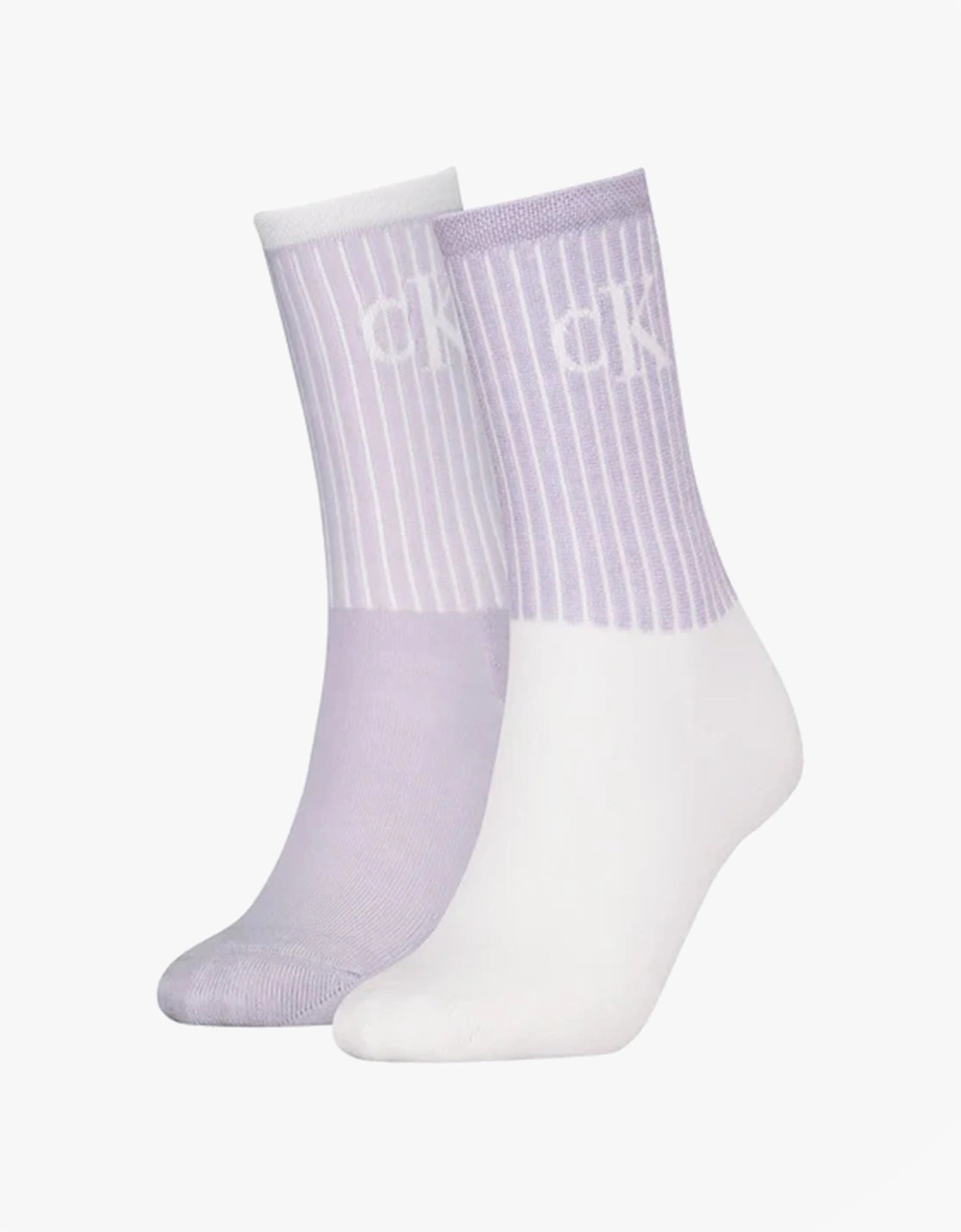 2 Pack Trainer Womens Crew Socks Lilac