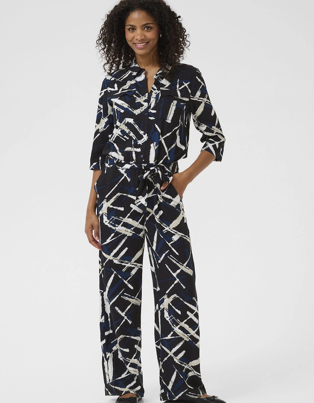 Rutie 3/4 Sleeves Casual Fit Jumpsuit, 2 of 1