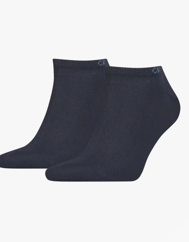 2 Pack Mens Ankle Trainer Socks Navy