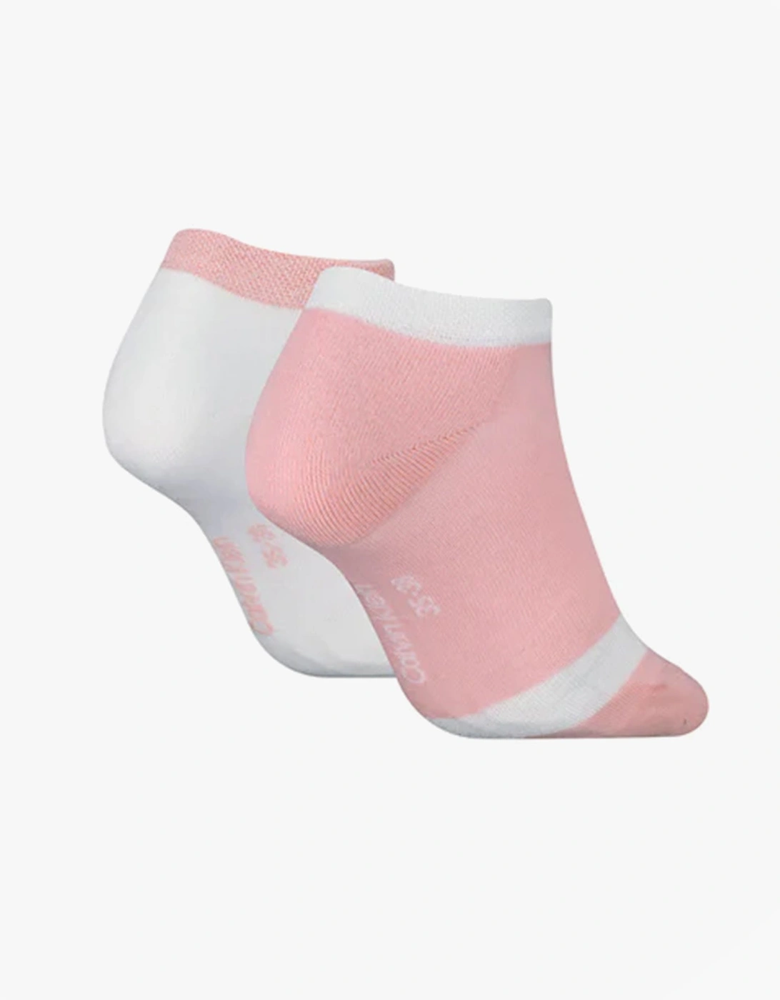 2 Pack Trainer Womens Ankle Socks Pink/White