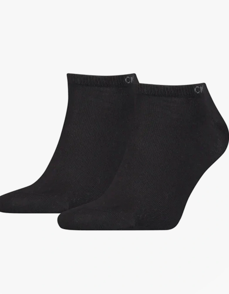2 Pack Mens Ankle Trainer Socks Black