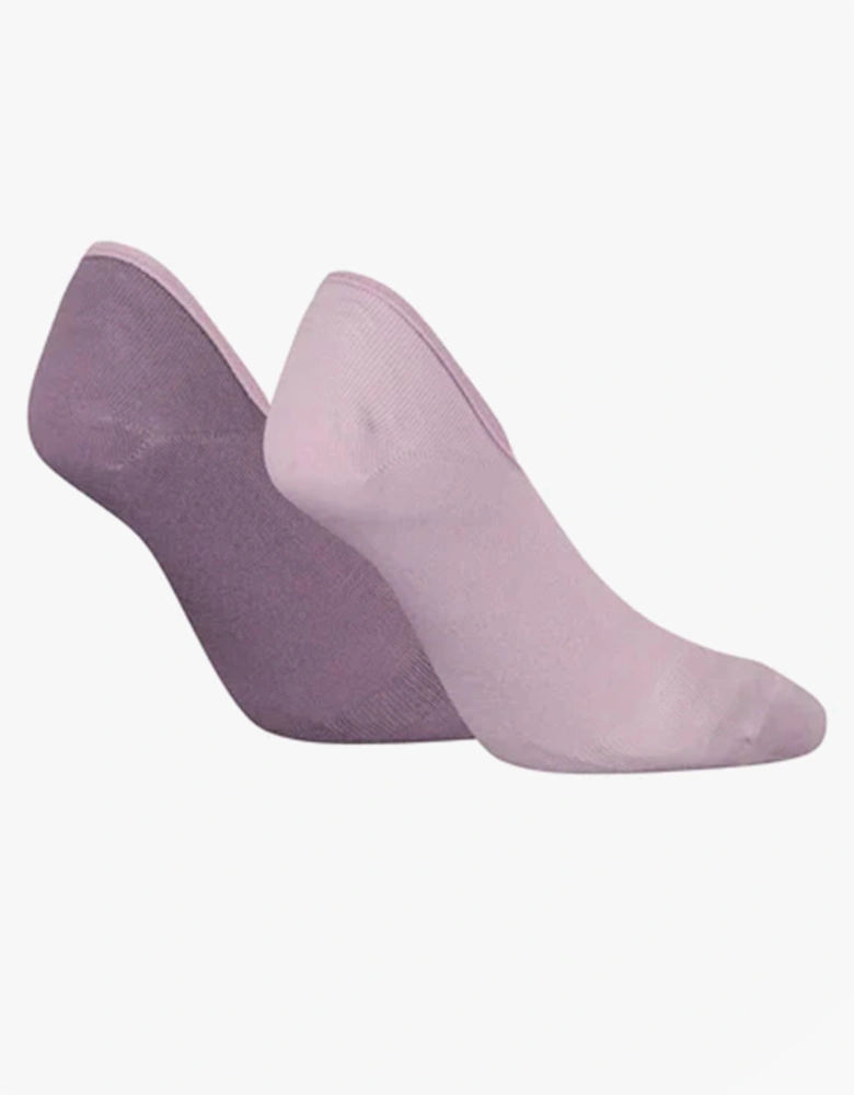 2 Pack Womens Invisible Socks Lilac