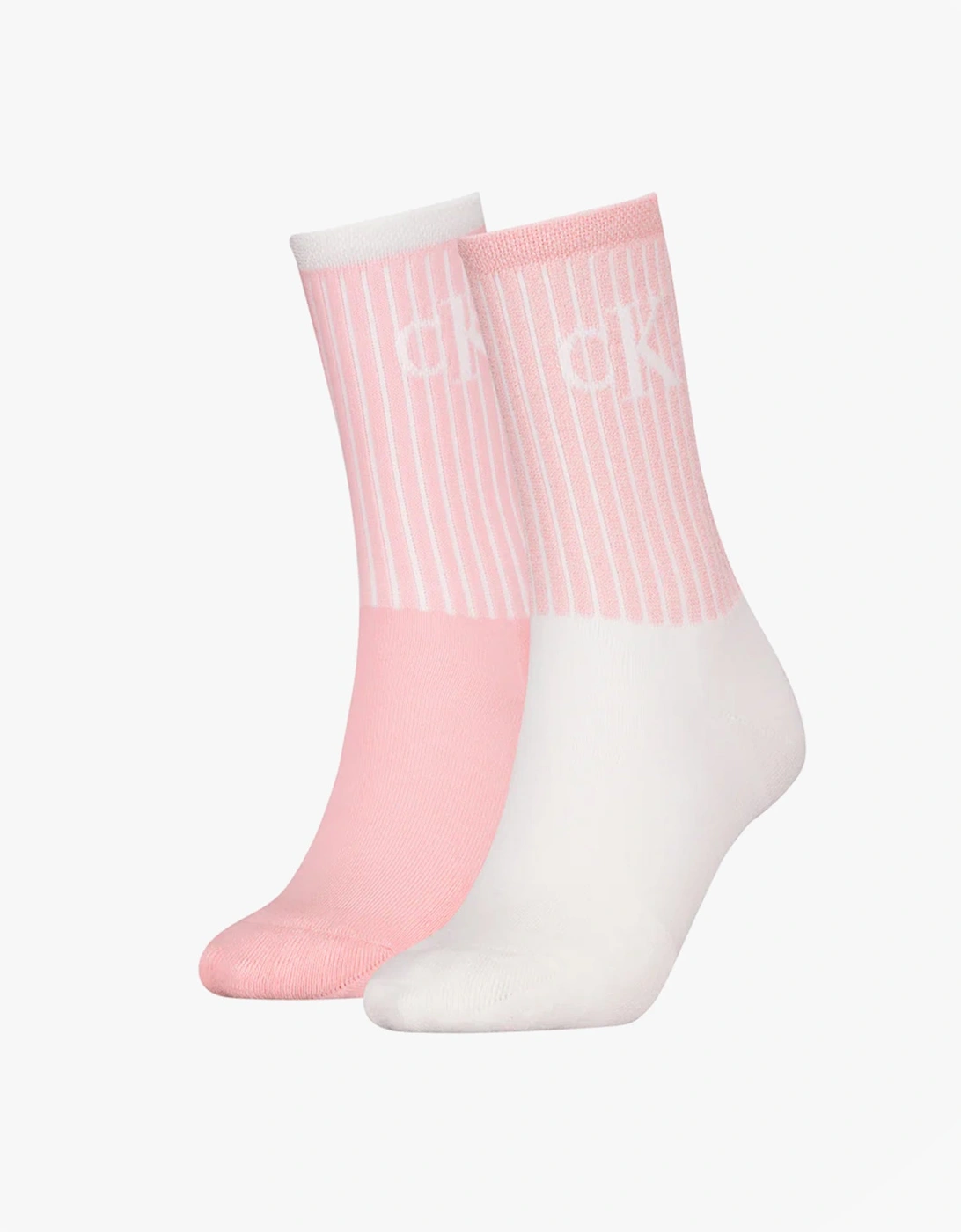 2 Pack Trainer Womens Crew Socks Pink, 5 of 4