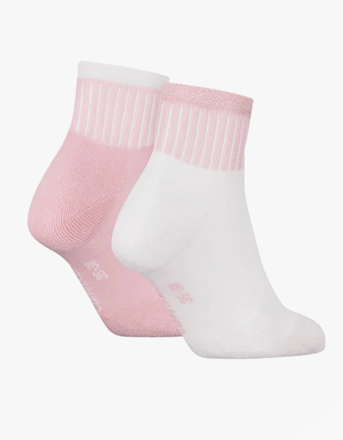 2 Pack Trainer Womens Ankle Socks Pink/White
