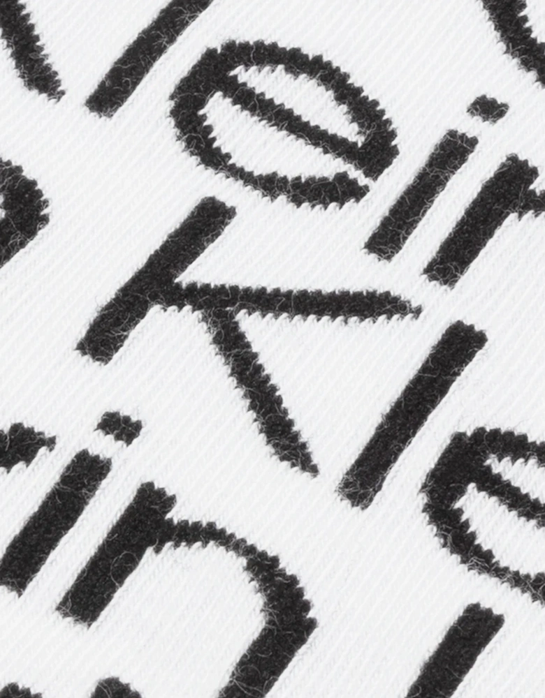 2 Pack Mens Ankle Signiture Socks White