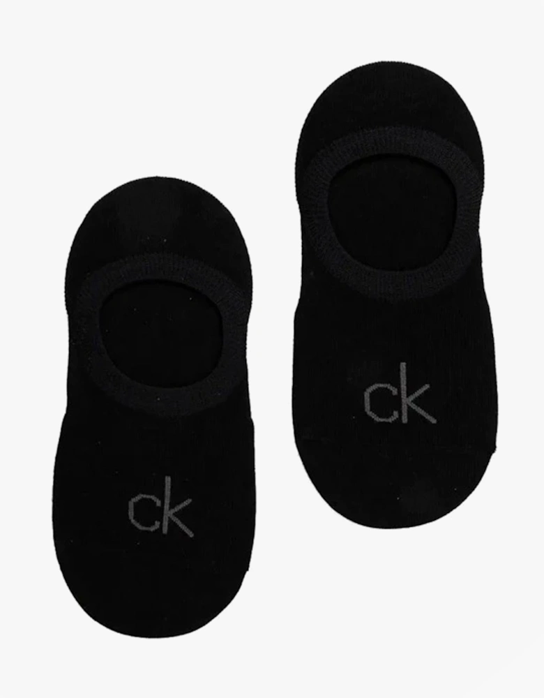 2 Pack Womens No-Show Footie Socks Black
