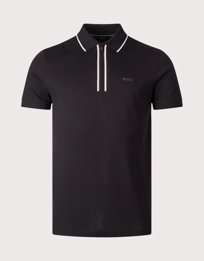Slim Fit Zip Neck Philix Polo Shirt