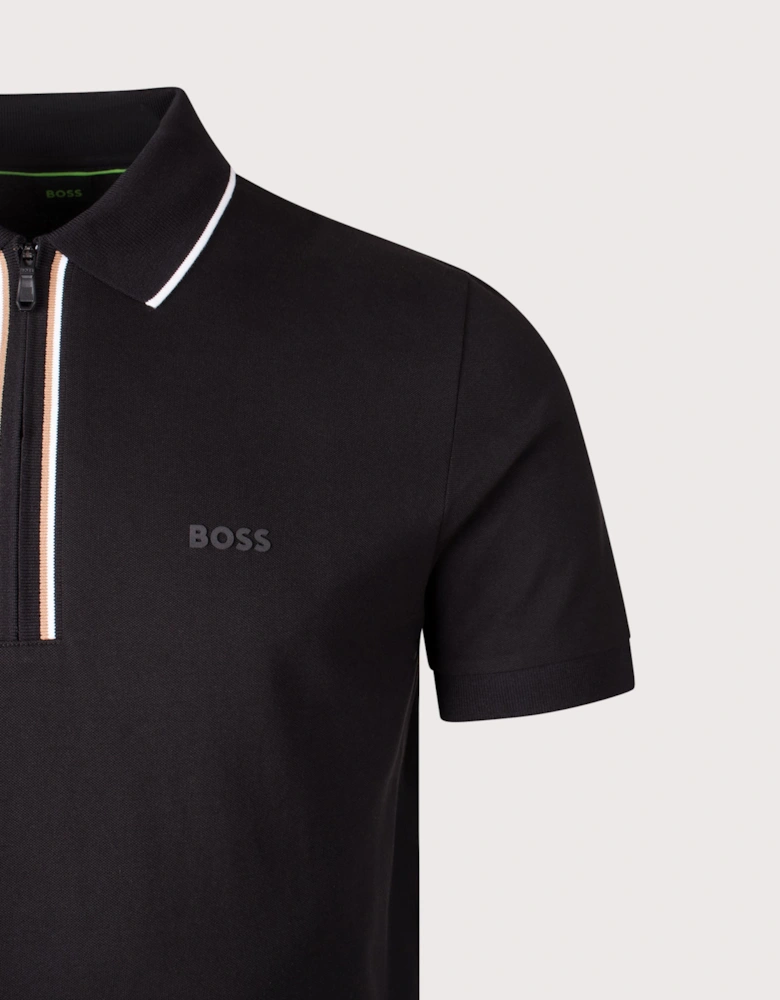 Slim Fit Zip Neck Philix Polo Shirt