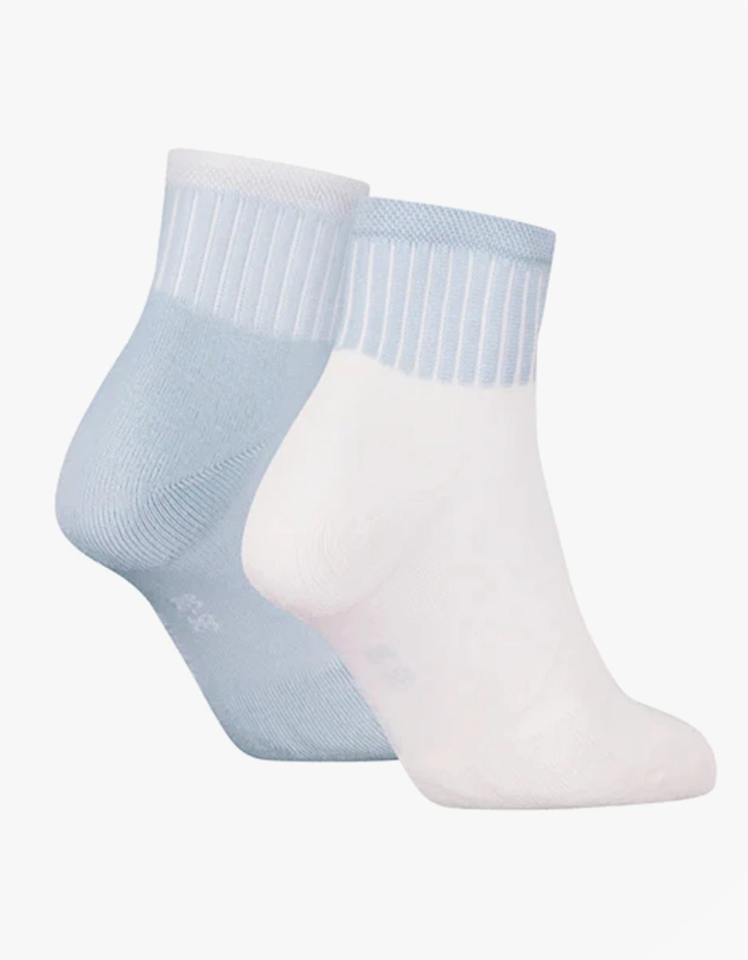 2 Pack Trainer Womens Ankle Socks Blue/White
