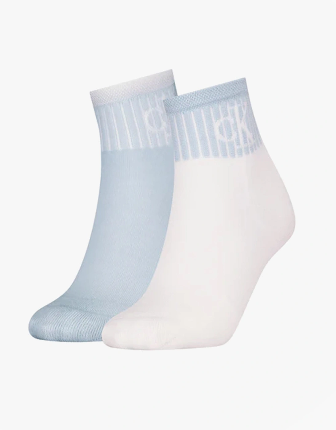 2 Pack Trainer Womens Ankle Socks Blue/White, 5 of 4