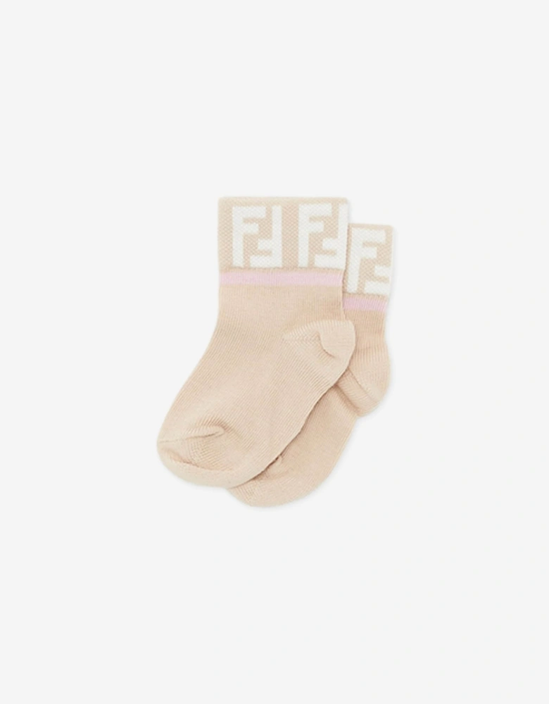 Baby Girls Logo Socks Set (5 Pairs) in Multicolour