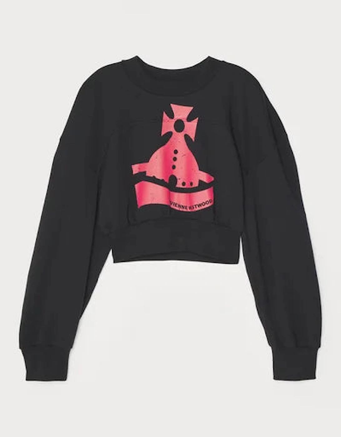 Vivienne Westwood Men's Women's Black Vivienne Westwood Sunken Orb Crop Sander Sweatshirt