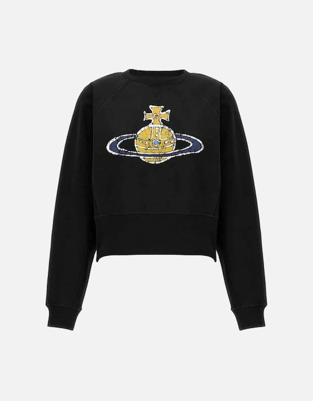 Women's Black Time Machine Cropped Sweatshirt, 5 of 4