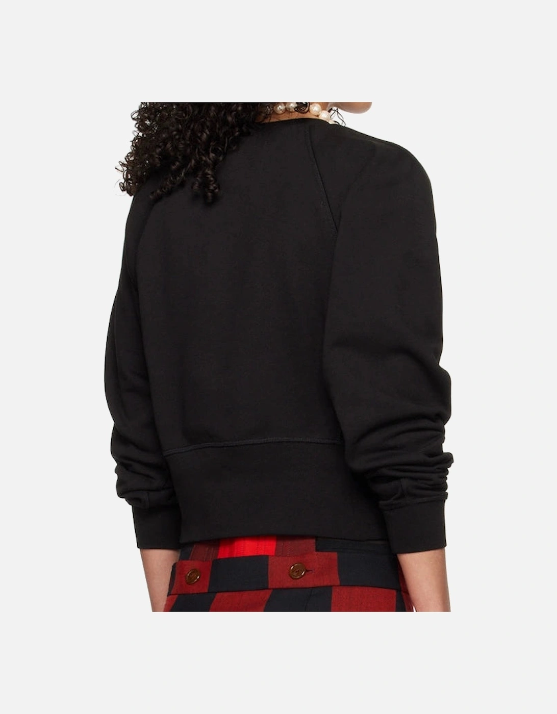 Women's Black Time Machine Cropped Sweatshirt