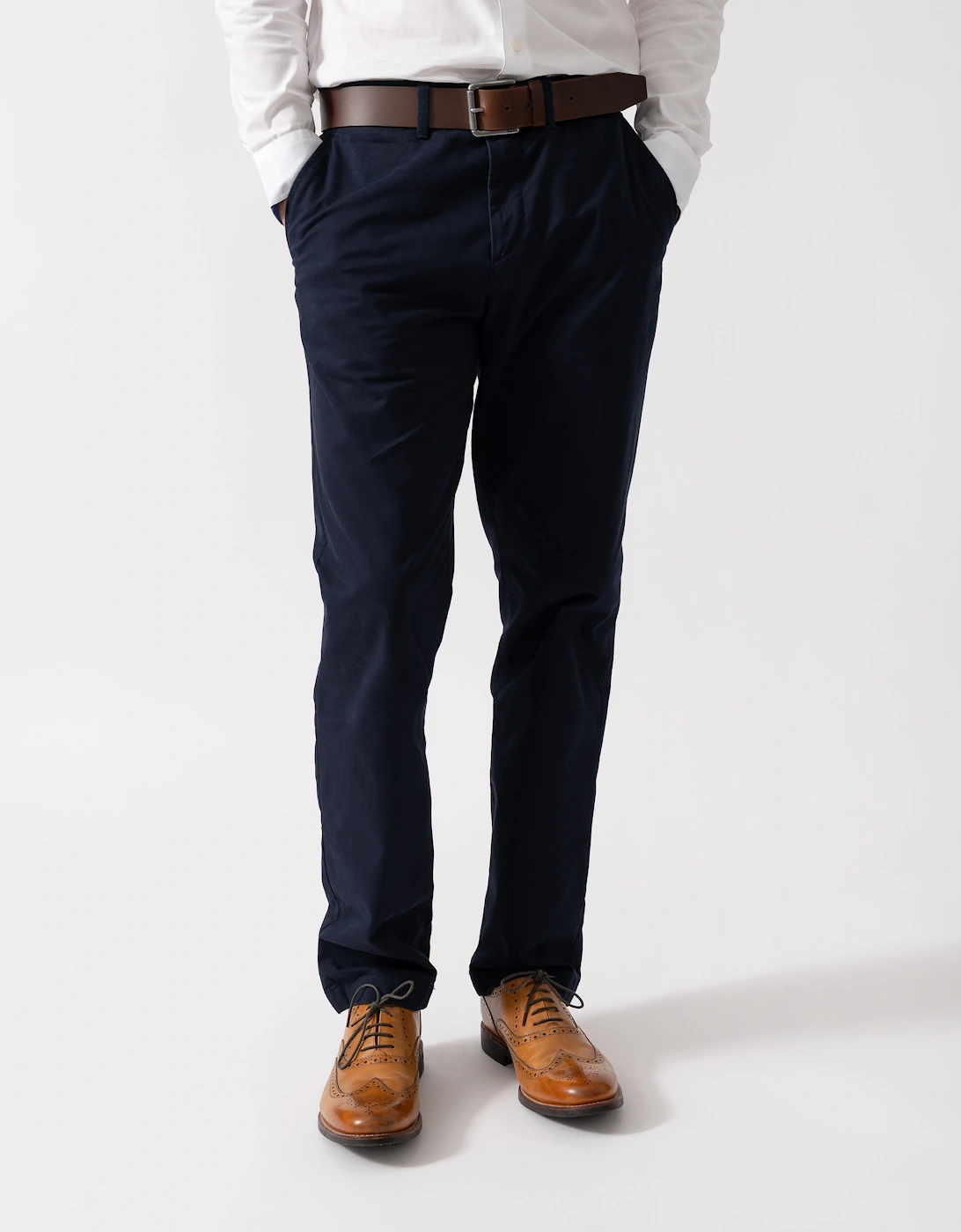Mens Regular Fit Classic Chinos - 433 Evening Blue