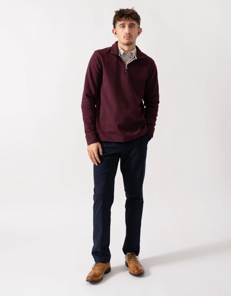 Actos Mens 1/4 Zip Sweatshirt - Maroon