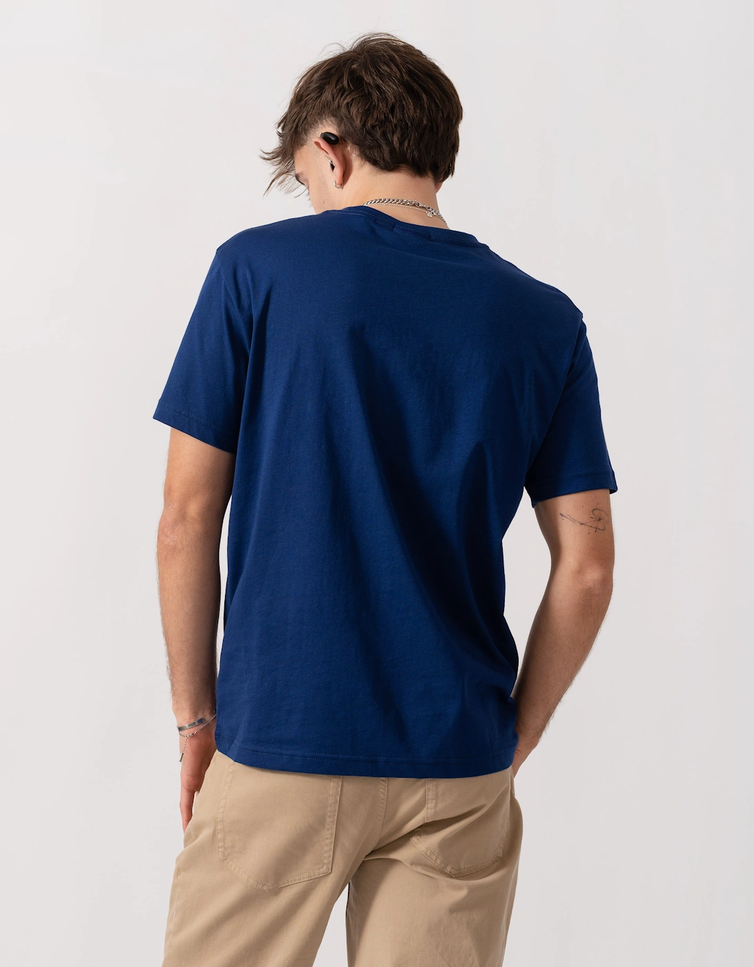 Mens Regular Fit Short Sleeve Shield Logo T-Shirt - 432 Rich Navy