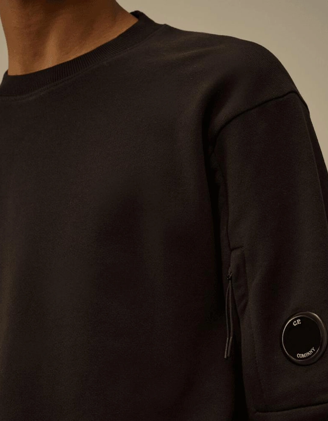 Cotton Lens Logo Crew Neck Black Tracksuit