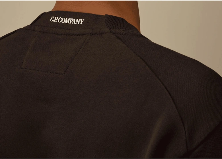Cotton Lens Logo Crew Neck Black Tracksuit