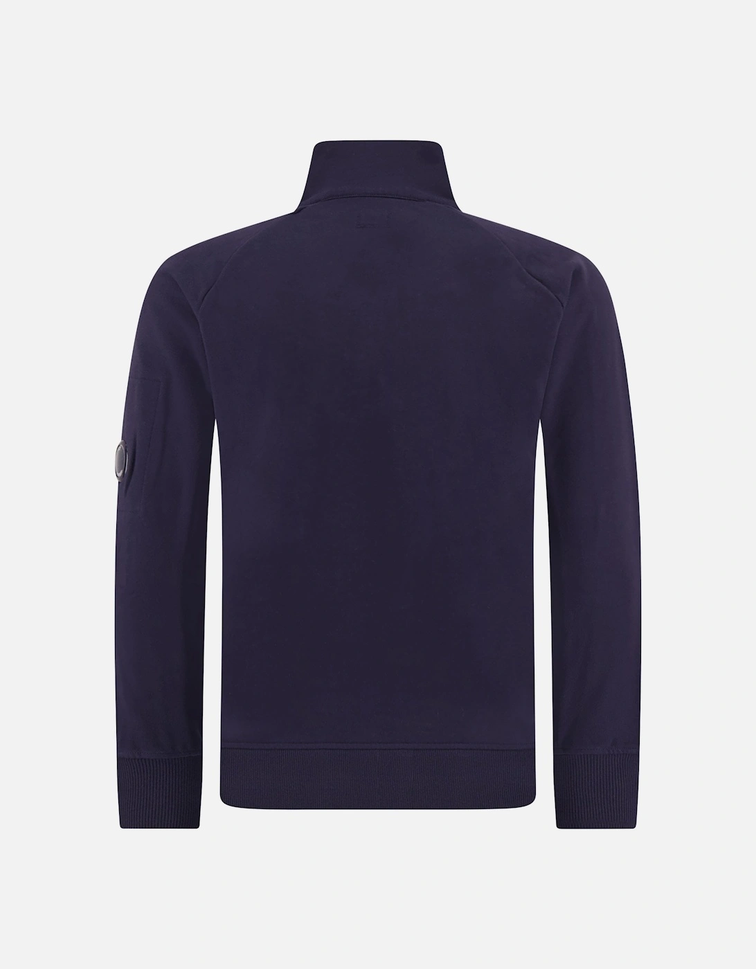 Cotton Lens Logo Quarter Zip Navy Sweatshirt