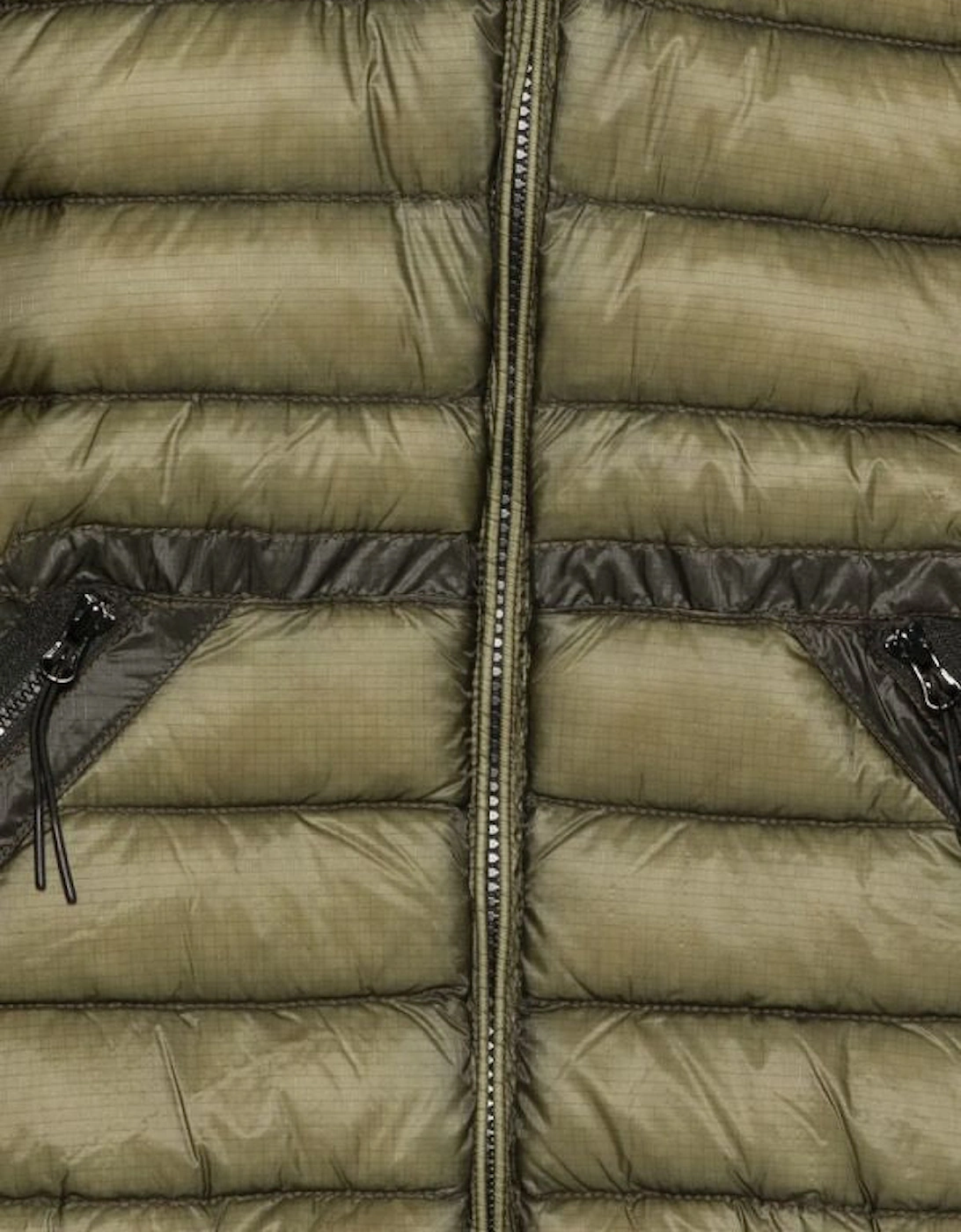 C.P COMPANY BOYS OLIVE GREEN QUILTED JACKET.