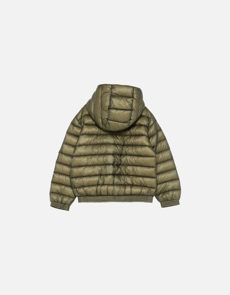 C.P COMPANY BOYS OLIVE GREEN QUILTED JACKET.