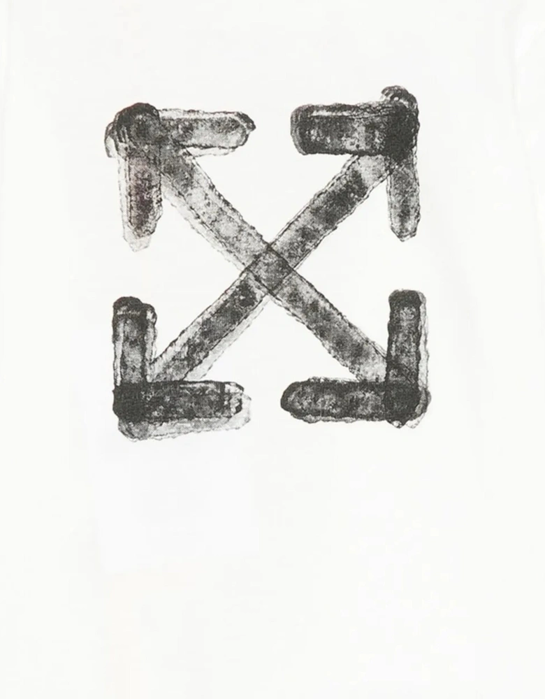 Baby Boys Arrow Sponge Long Sleeve T-Shirt in White