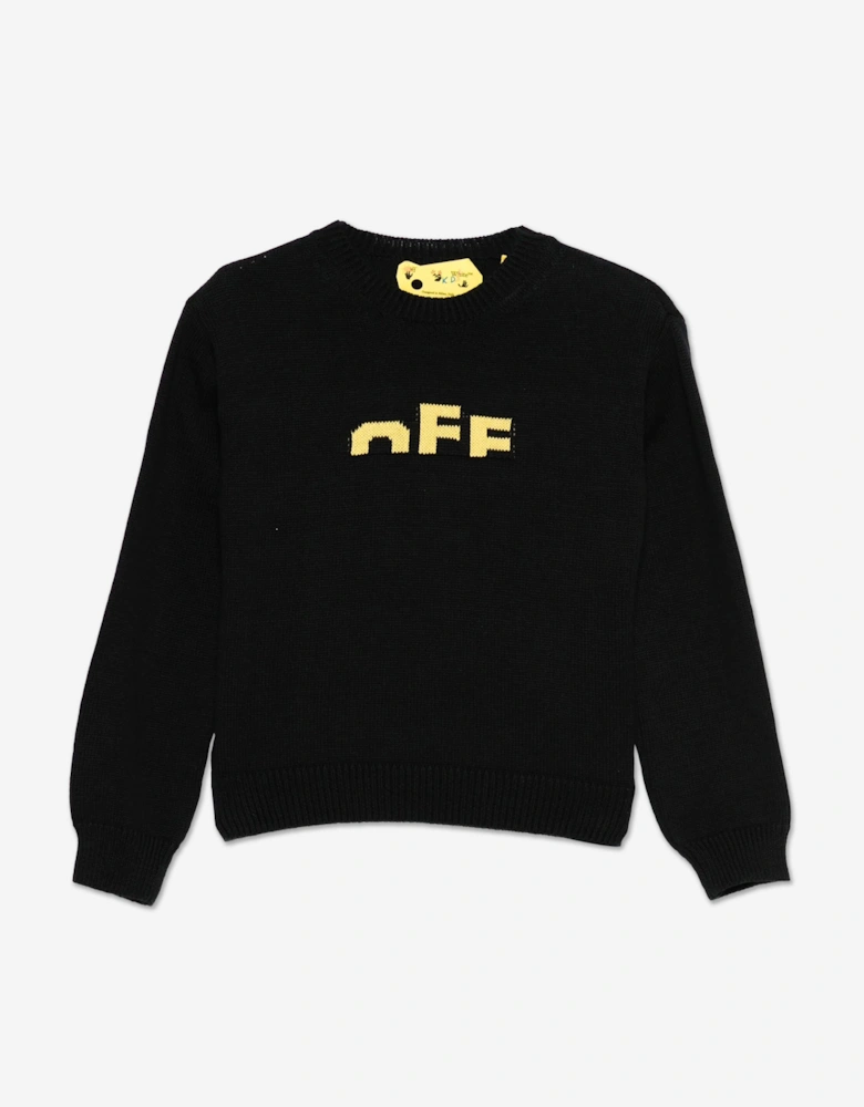 Kids Type Logo Jumper in Black