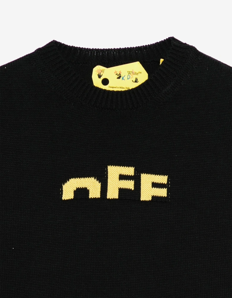 Kids Type Logo Jumper in Black