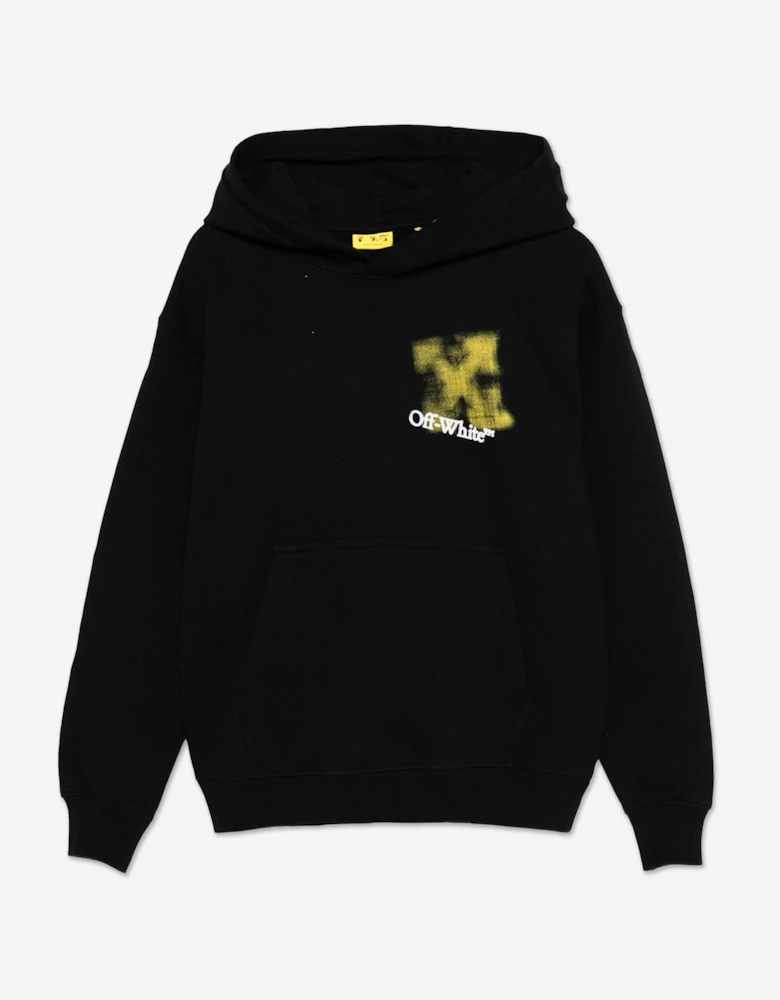 Kids Arrow Spray Hoodie in Black