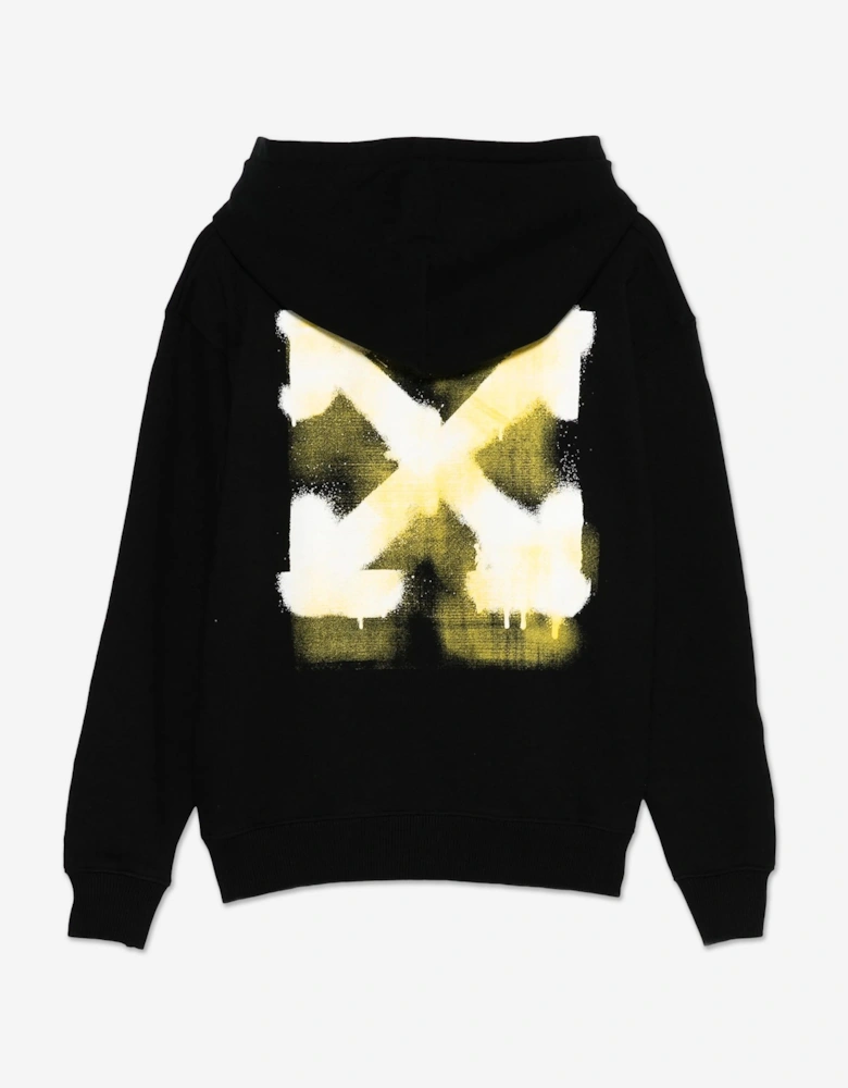 Kids Arrow Spray Hoodie in Black