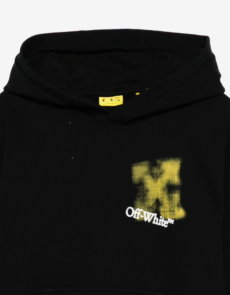 Kids Arrow Spray Hoodie in Black