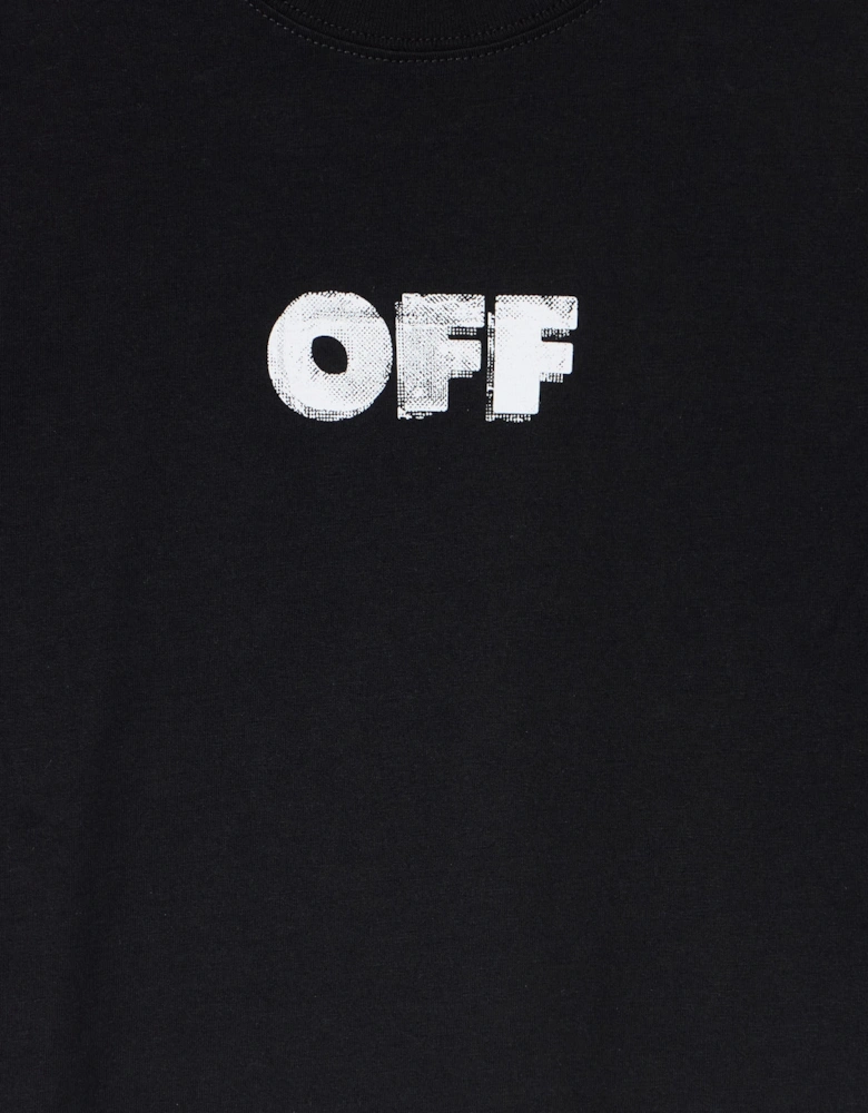 Kids Arrow Sponge Long Sleeve T-Shirt in Black