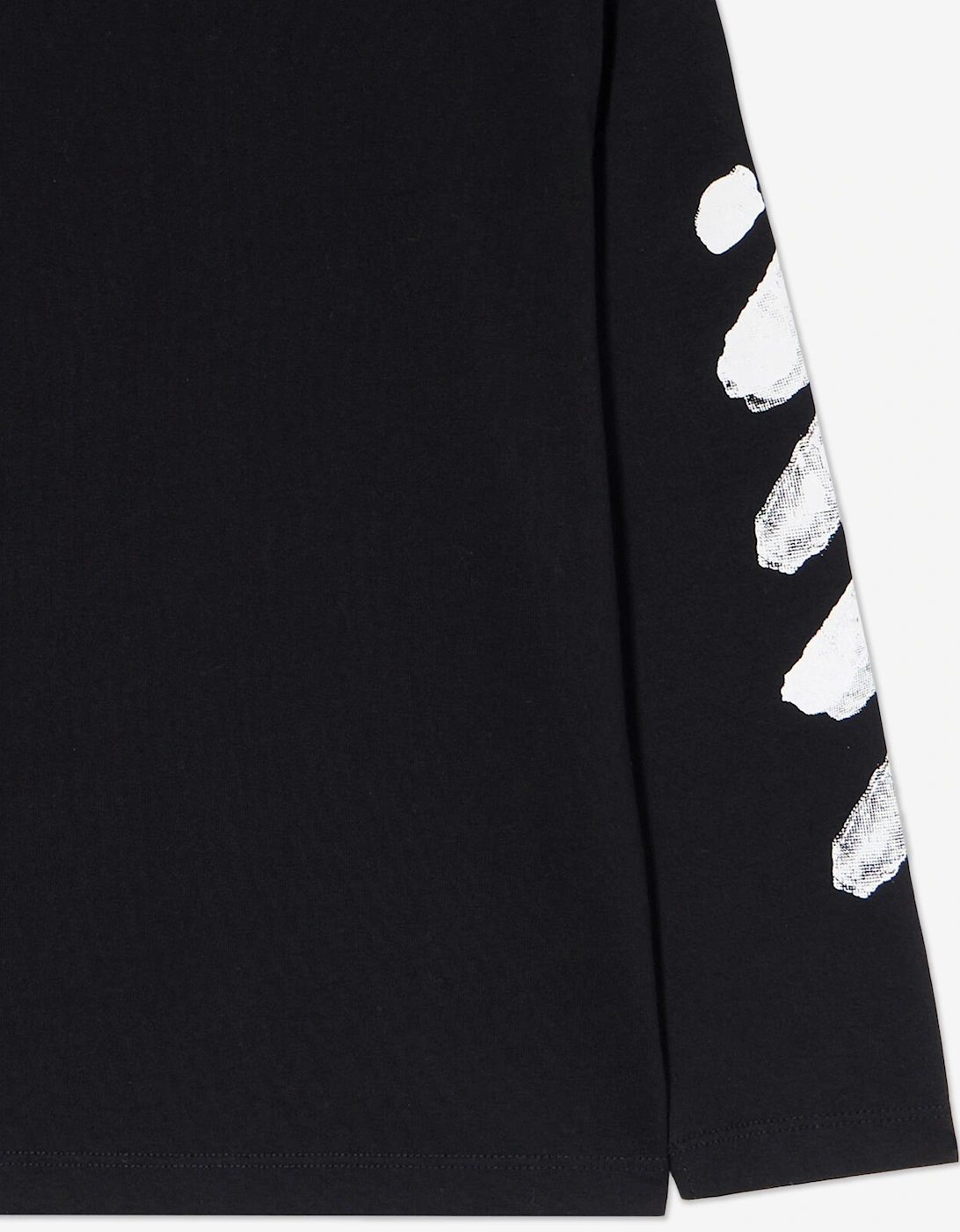 Kids Arrow Sponge Long Sleeve T-Shirt in Black