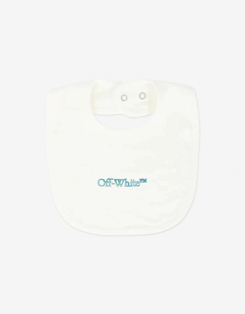 Baby Boys Bookish Watercolour Romper Set in White